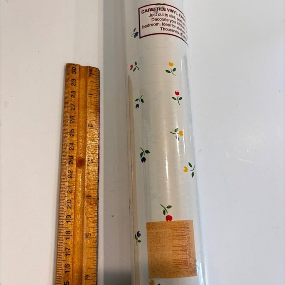 Vtg Magic Cover Self-Adhesive Vinyl Roll 8 Yds x 18" Small Flower Walls Shelves - Picture 2 of 5